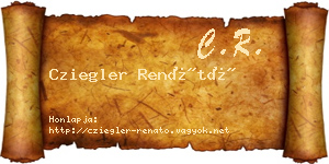 Cziegler Renátó névjegykártya