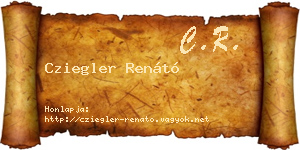Cziegler Renátó névjegykártya